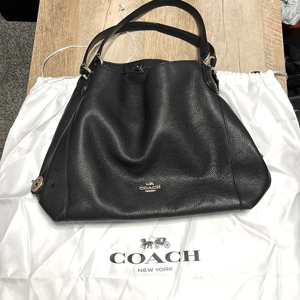 Coach Black Leather Handbag